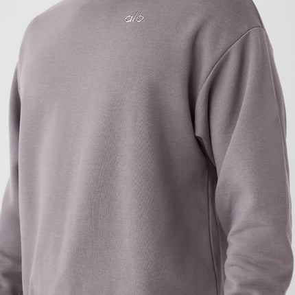alo Men's Washed Accolade Crew Neck Pullover - Cool Grey Wash