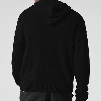 alo Men's New Class Cashmere Full Zip Hoodie - Black