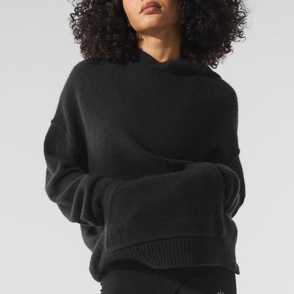 alo Women's New Class Cashmere Hoodie - Black