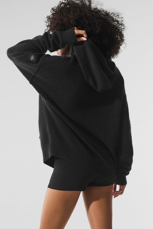 alo Women's New Class Cashmere Hoodie - Black
