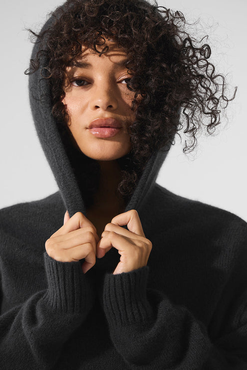 alo Women's New Class Cashmere Hoodie - Black