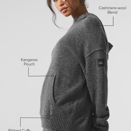 alo Women's New Class Cashmere Hoodie - Platinum Grey