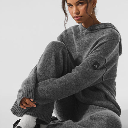 alo Women's New Class Cashmere Hoodie - Platinum Grey