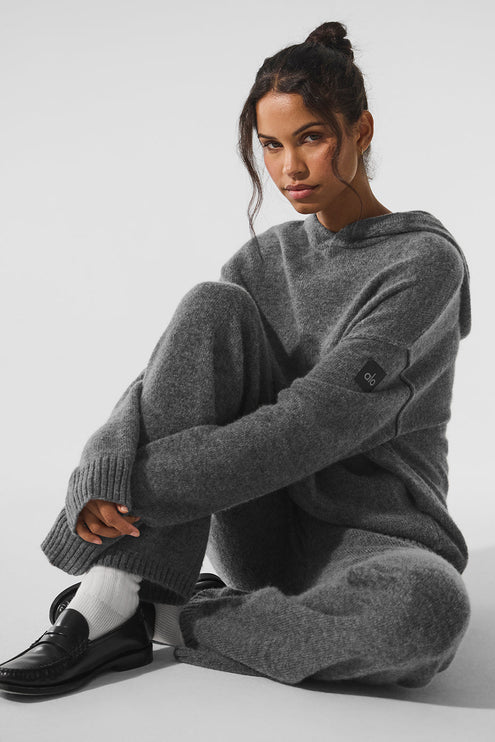 alo Women's New Class Cashmere Hoodie - Platinum Grey