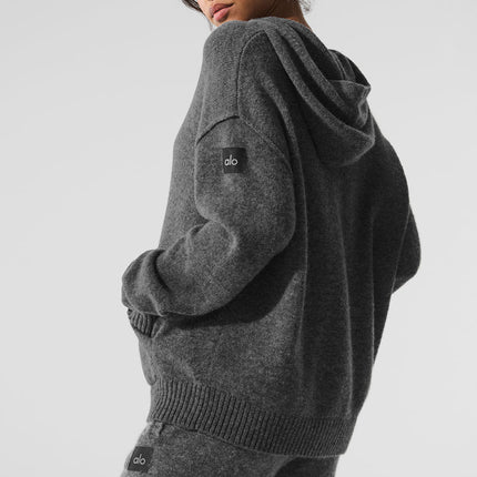 alo Women's New Class Cashmere Hoodie - Platinum Grey