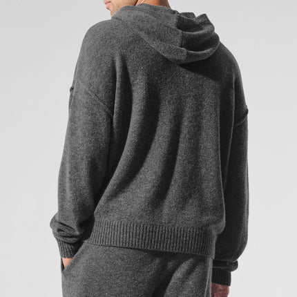 alo Men's New Class Cashmere Hoodie - Platinum Grey