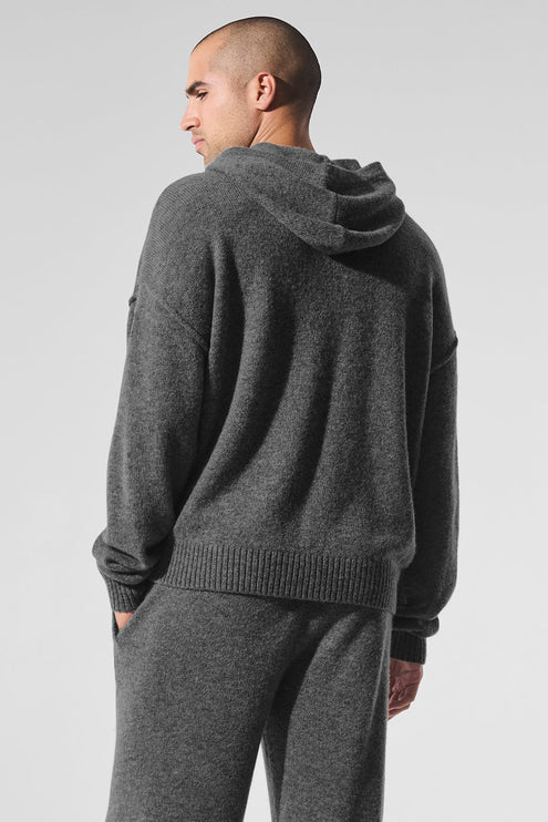 alo Men's New Class Cashmere Hoodie - Platinum Grey