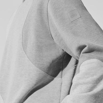 alo Men's Make Waves Crew Neck Pullover - Athletic Heather Grey Tonal