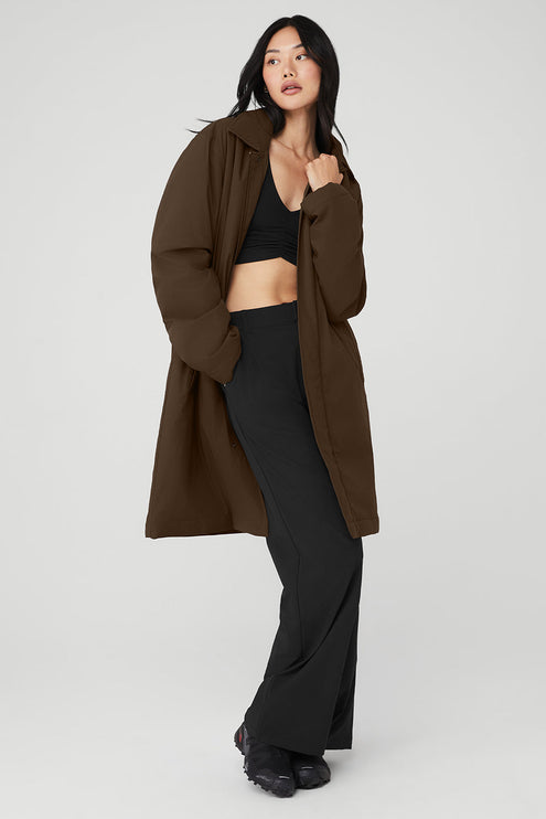 alo Women's Signature Overcoat - Espresso