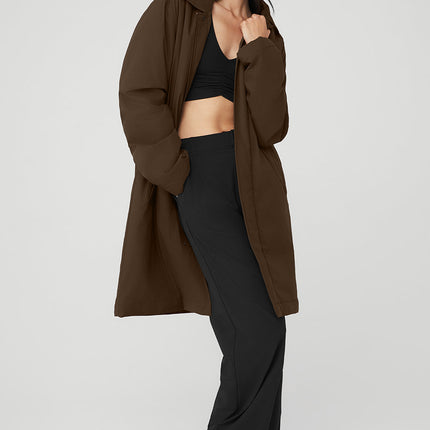 alo Women's Signature Overcoat - Espresso