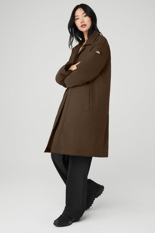 alo Women's Signature Overcoat - Espresso