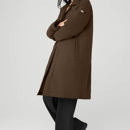 alo Women's Signature Overcoat - Espresso