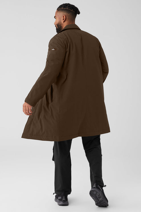 alo Men's Signature Overcoat - Espresso