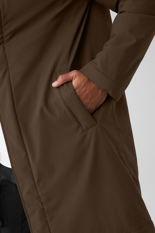 alo Men's Signature Overcoat - Espresso
