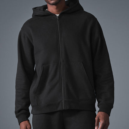 alo Men's Renown Heavy Weight Full Zip Hoodie - Black