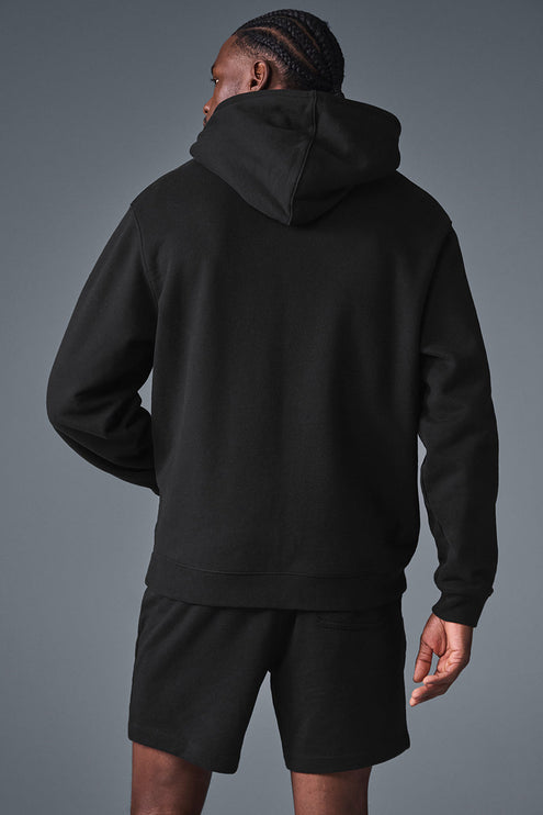 alo Men's Renown Heavy Weight Full Zip Hoodie - Black