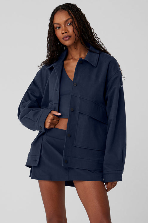 alo Women's Unisex One Up Jacket - Navy