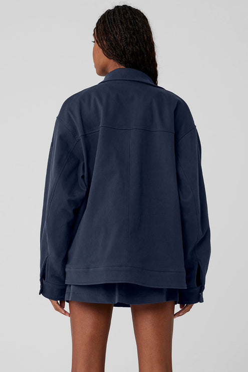 alo Women's Unisex One Up Jacket - Navy