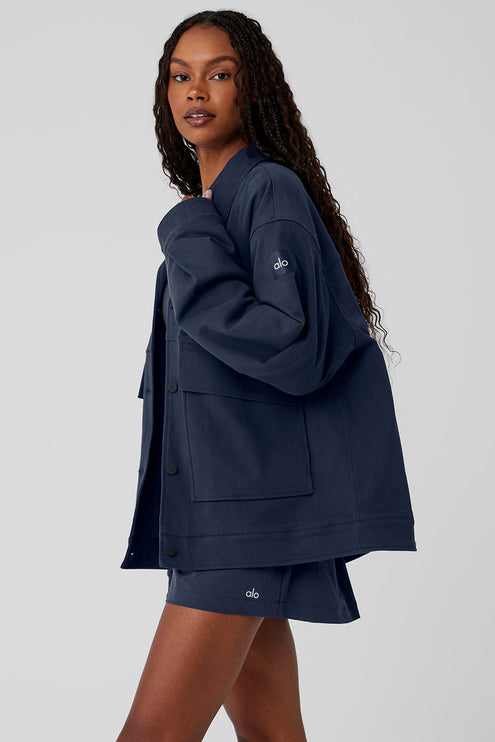 alo Women's Unisex One Up Jacket - Navy