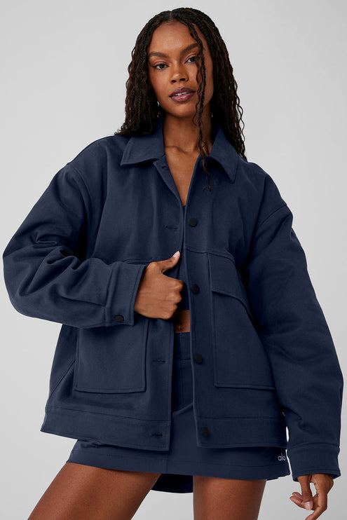 alo Women's Unisex One Up Jacket - Navy