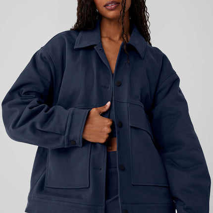 alo Women's Unisex One Up Jacket - Navy