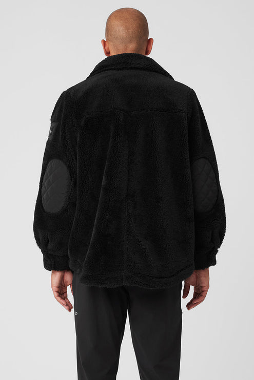 alo Men's Sherpa Edge Shacket - Black