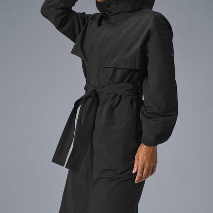 alo Women's Crinkle On The Move Trench - Black