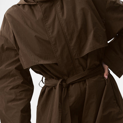 alo Women's Crinkle On The Move Trench - Espresso