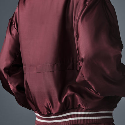alo Women's Afterglow Varsity Jacket - Burgundy Truffle