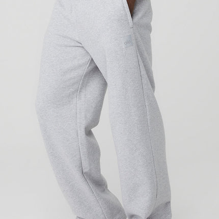 alo Men's Renown Heavy Weight Sweatpant - Athletic Heather Grey