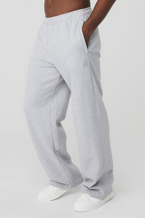 alo Men's Renown Heavy Weight Sweatpant - Athletic Heather Grey