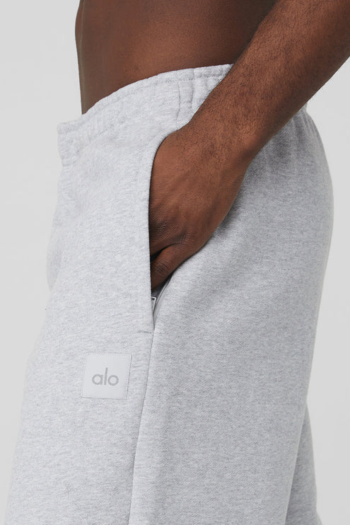 alo Men's Renown Heavy Weight Sweatpant - Athletic Heather Grey