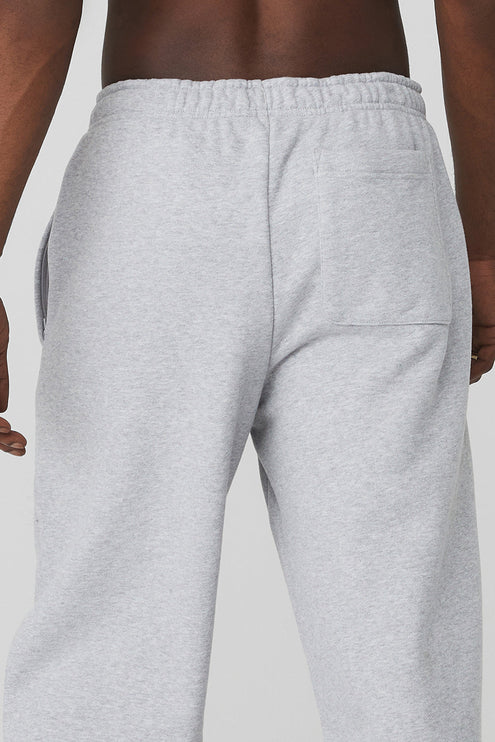 alo Men's Renown Heavy Weight Sweatpant - Athletic Heather Grey