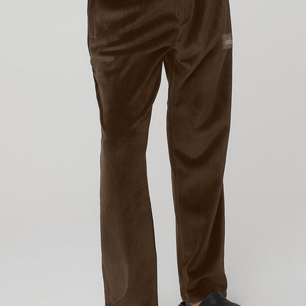 alo Women's Velour Baller Pant - Espresso