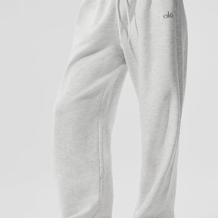 alo Women's Accolade Straight Leg Sweatpant - White Heather