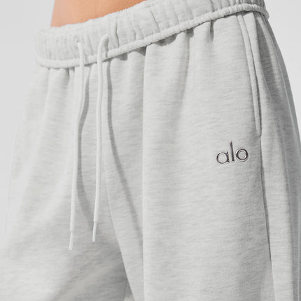 alo Women's Accolade Straight Leg Sweatpant - White Heather