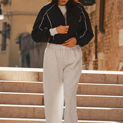 alo Women's Accolade Straight Leg Sweatpant - White Heather