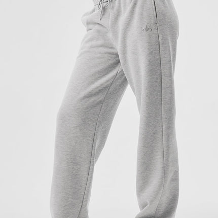 alo Women's Accolade Straight Leg Sweatpant - Athletic Heather Grey