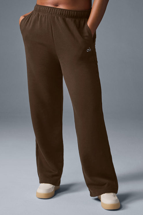 alo Women's Accolade Straight Leg Sweatpant - Espresso