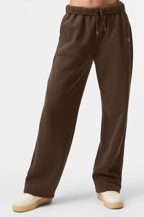 alo Women's Accolade Straight Leg Sweatpant - Espresso