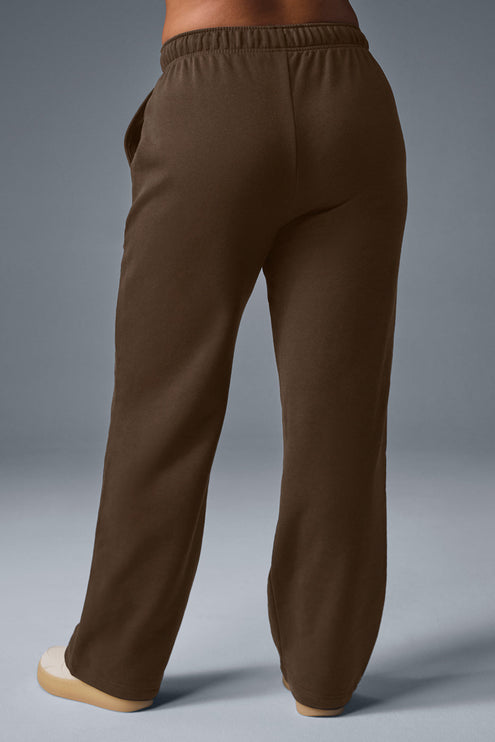alo Women's Accolade Straight Leg Sweatpant - Espresso