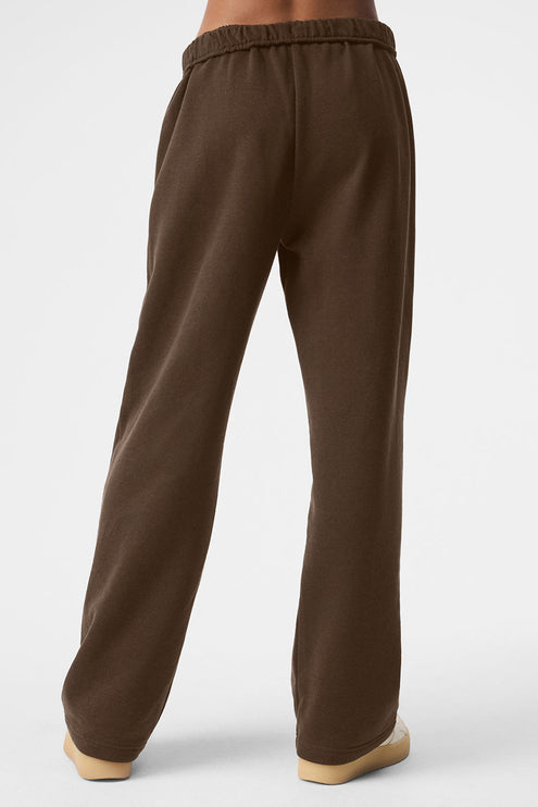 alo Women's Accolade Straight Leg Sweatpant - Espresso