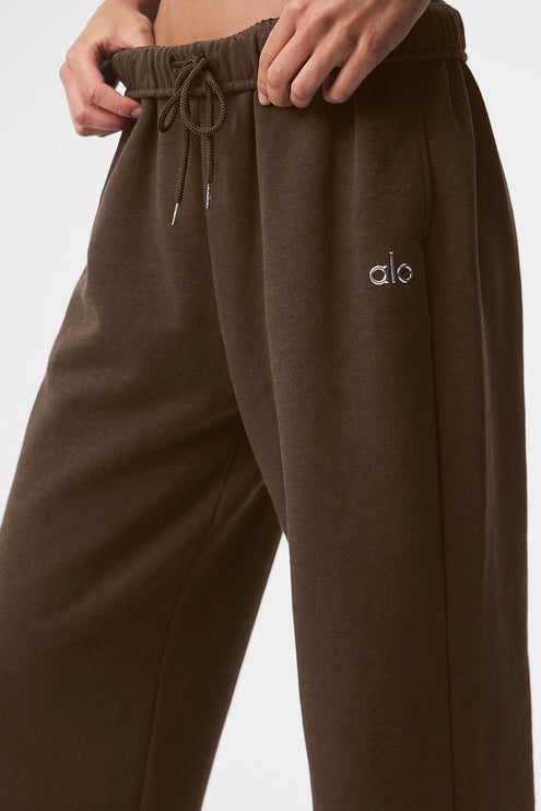 alo Women's Accolade Straight Leg Sweatpant - Espresso