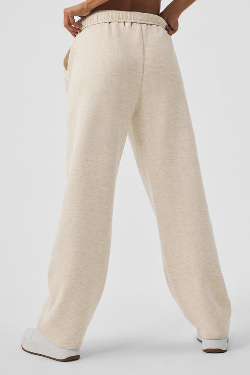 alo Women's Accolade Straight Leg Sweatpant - Oatmeal Heather