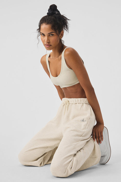 alo Women's Accolade Straight Leg Sweatpant - Oatmeal Heather