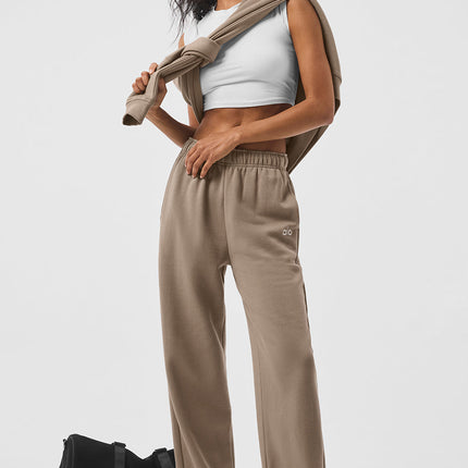 alo Women's Accolade Straight Leg Sweatpant - Gravel