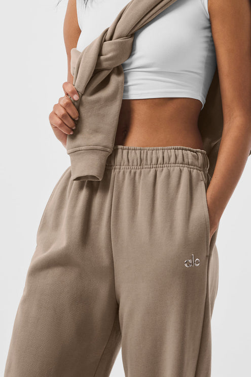 alo Women's Accolade Straight Leg Sweatpant - Gravel