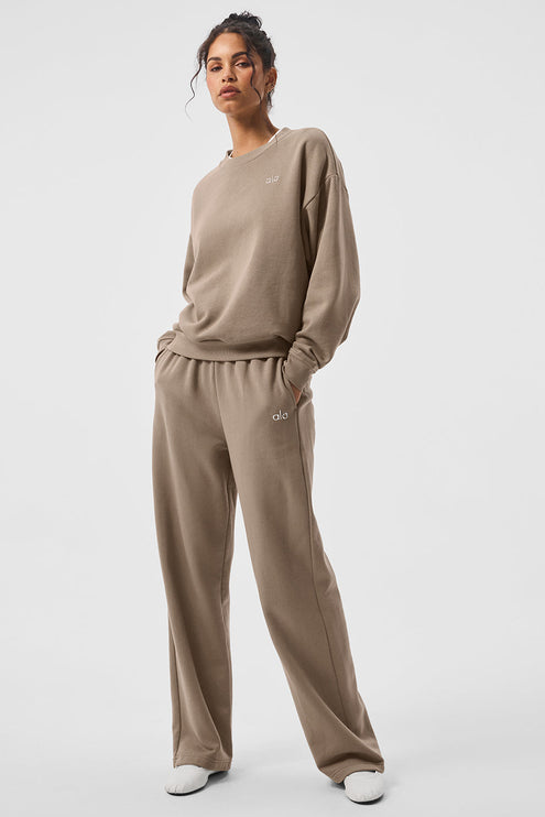 alo Women's Accolade Straight Leg Sweatpant - Gravel