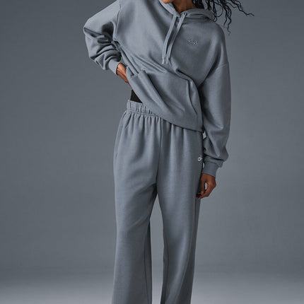 alo Women's Accolade Straight Leg Sweatpant - Steel Grey