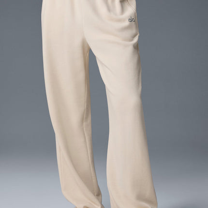 alo Women's Accolade Straight Leg Sweatpant - Oat Milk